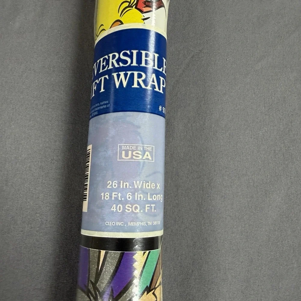 Vintage 1995 Looney Tunes Christmas Wrapping Paper Sylvester Tweety Bugs Bunny